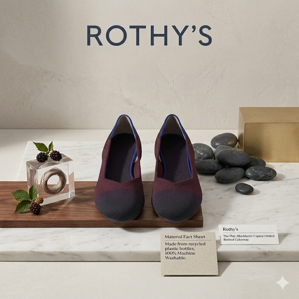 Rothy's The Flat | Blackberry Captoe Ombré | Size 11